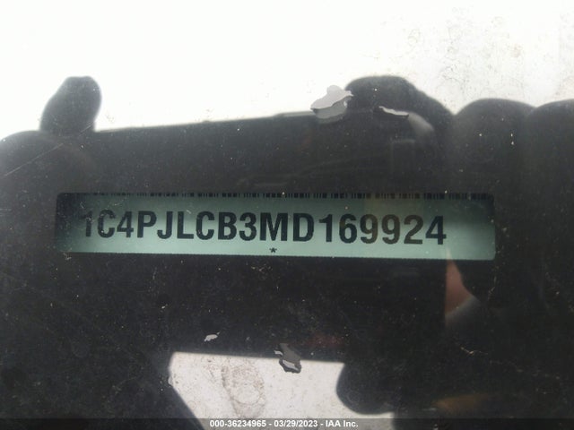 2021 JEEP CHEROKEE LATITUDE VIN: 1C4PJLCB3MD169924