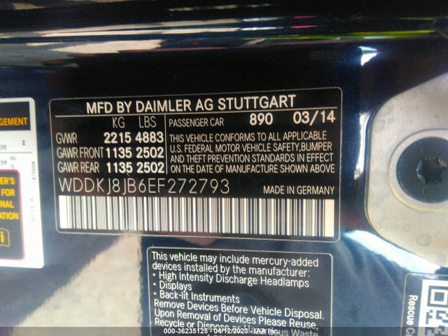 WDDKJ8JB6EF272793 Mercedes-Benz E-class E 350