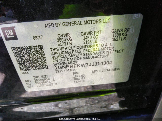 Chevrolet Traverse Ls 2018 1GNERFKW3JJ114304 Image 10