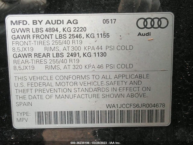 Audi Q3 Premium Plus 2018 WA1JCCFS6JR004678 Image 9