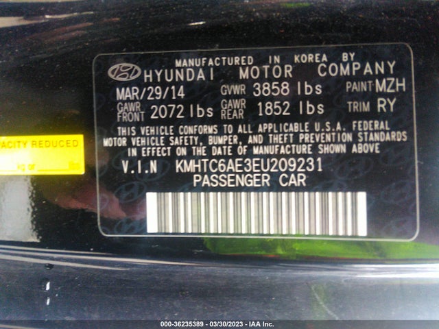 Hyundai Veloster Turbo 2014 KMHTC6AE3EU209231 Image 10