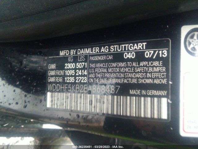 WDDHF5KB2EA868487 Mercedes-Benz E-class E 350