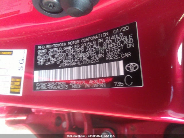 Toyota COROLLA LE 2020 JTDEPRAE4LJ101623 Image 10