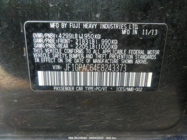 JF1GPAC64E8243373 Subaru Impreza Wagon 2.0i Premium