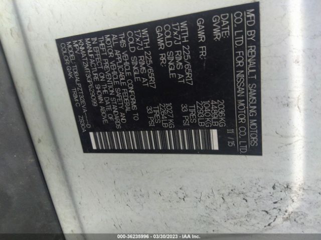 KNMAT2MT3GP629099 Nissan ROGUE S