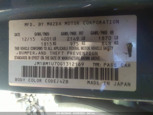 Mazda MAZDA3 2016 JM1BM1U70G1312169 Image 11