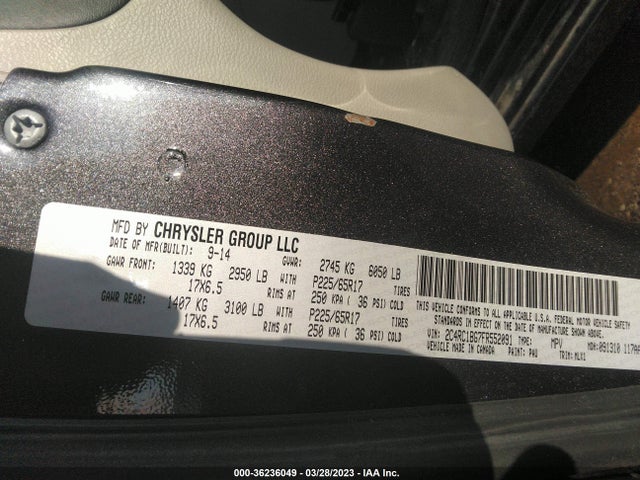 2C4RC1BG7FR552091 Chrysler Town & Country Touring