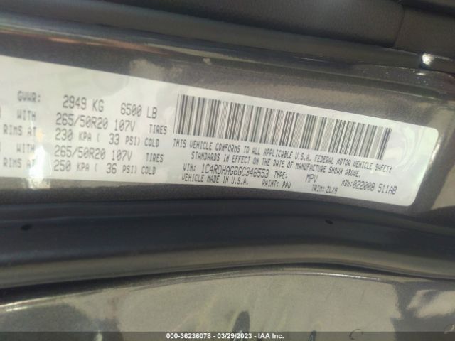 1C4RDHAG6GC346553 Dodge Durango Sxt
