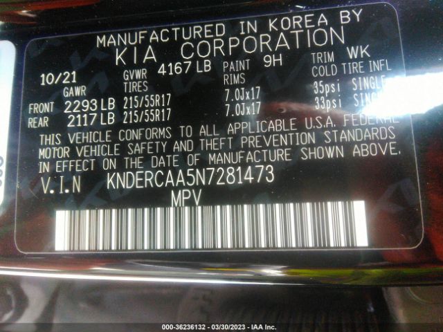KNDERCAA5N7281473 KIA SELTOS EX