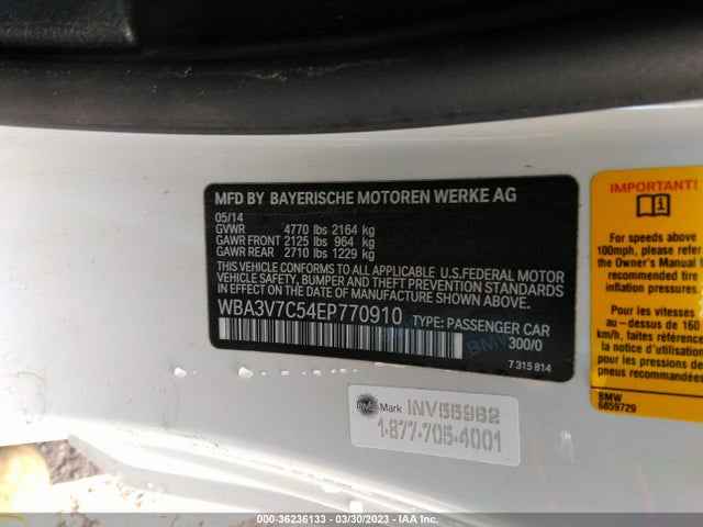 WBA3V7C54EP770910 BMW 4 Series 428i