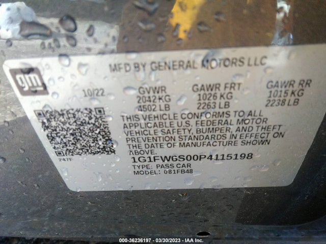 Chevrolet Bolt Ev 1lt 2023 1G1FW6S00P4115198 Image 9