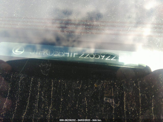 JTHKD5BH1F2235922 Lexus Ct 200h Hybrid