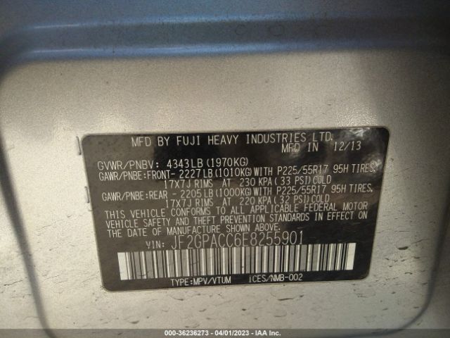JF2GPACC6E8255901 Subaru Xv Crosstrek Premium