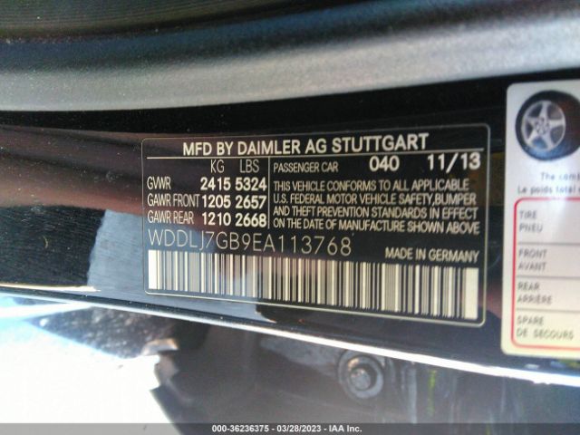 WDDLJ7GB9EA113768 Mercedes-Benz Cls-class Cls 63 Amg S-model