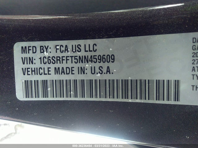1C6SRFFT5NN459609 RAM 1500 Big Horn
