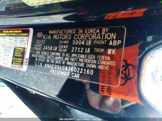 KNAE35LC4J6022160 KIA STINGER GT