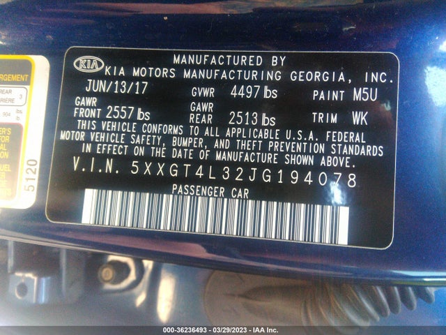 KIA Optima Lx 2018 5XXGT4L32JG194078 Image 9