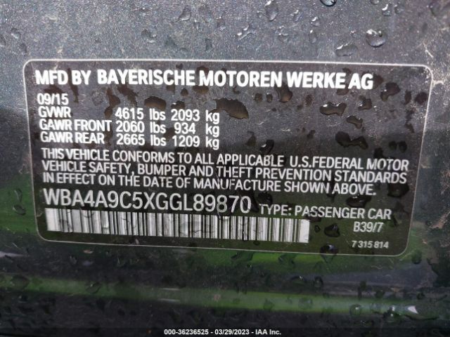 WBA4A9C5XGGL89870 BMW 4 Series 428i