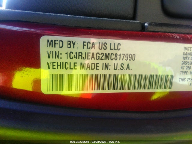 1C4RJEAG2MC817990 Jeep Grand Cherokee Laredo E