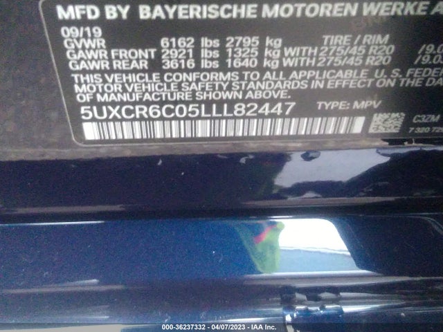 BMW X5 Xdrive40i 2020 аукцион фото