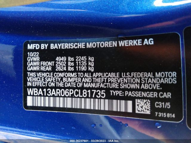 WBA13AR06PCL81735 BMW 4 Series M440i Xdrive