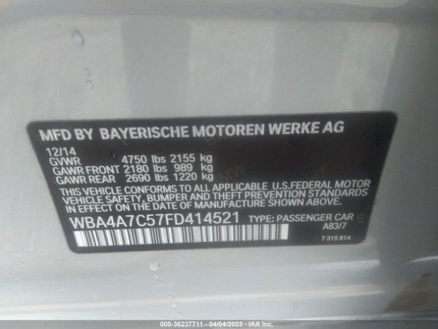WBA4A7C57FD414521 BMW 4 Series 428i Xdrive
