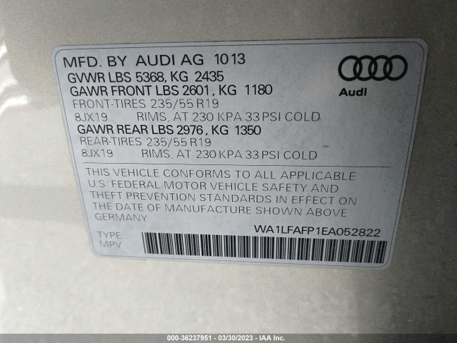 WA1LFAFP1EA052822 Audi Q5 Premium Plus