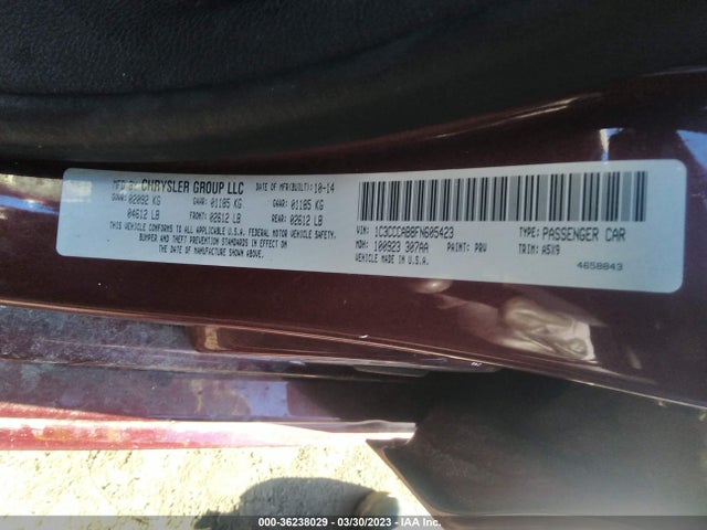 1C3CCCAB8FN605423 Chrysler 200 Limited