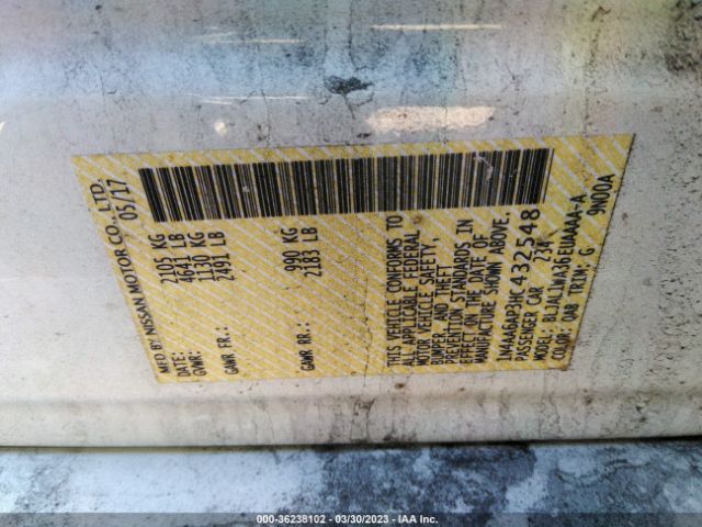 1N4AA6AP3HC432548 Nissan Maxima Sr