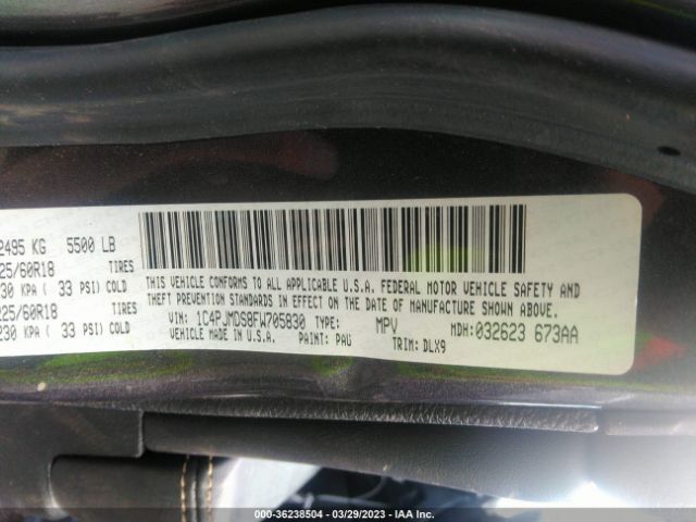 1C4PJMDS8FW705830 Jeep Cherokee Limited
