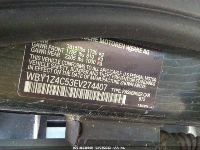 WBY1Z4C53EV274407 BMW I3
