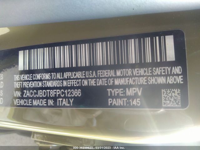 ZACCJBDT8FPC12366 Jeep Renegade Limited