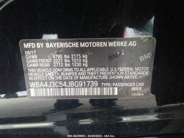 WBA4J3C54JBG91739 BMW 4 Series 430i Xdrive