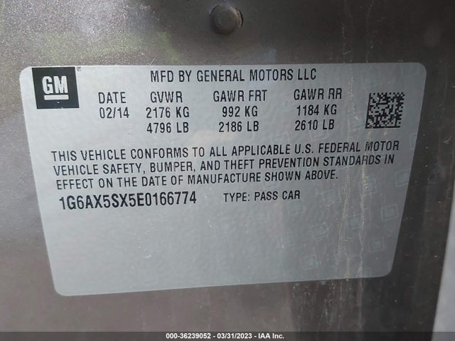 1G6AX5SX5E0166774 Cadillac Cts Sedan Luxury Awd