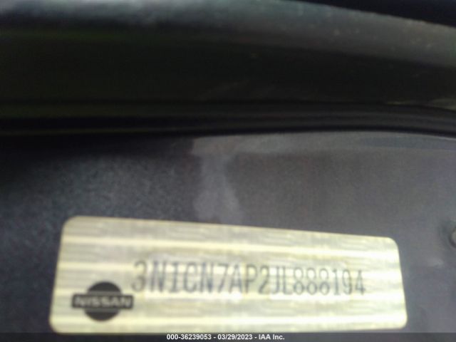 3N1CN7AP2JL888194 Nissan Versa Sedan Sv