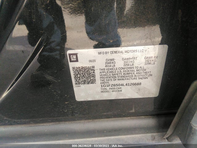 Chevrolet Bolt Ev Premier 2020 1G1FZ6S04L4126688 Image 10