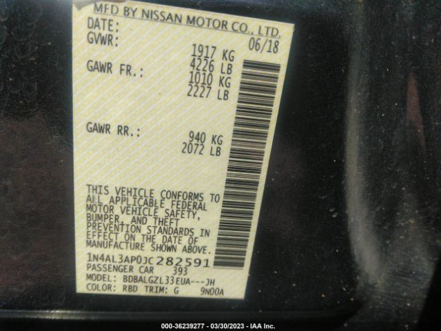 1N4AL3AP0JC282591 Nissan Altima 2.5 S