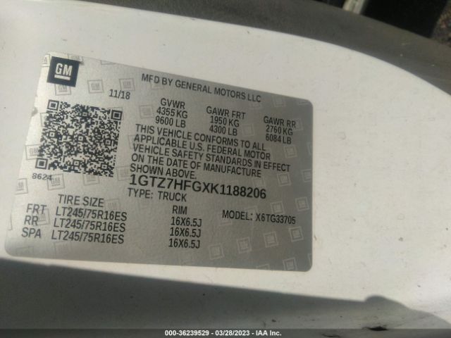 1GTZ7HFGXK1188206 GMC SAVANA CARGO VAN