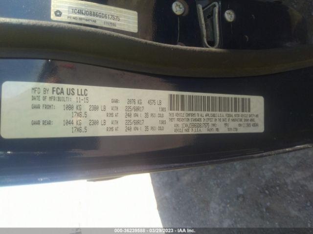 1C4NJDBB6GD617575 Jeep Compass Sport