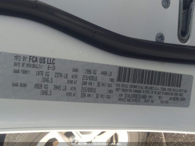 3C4NJCAB3KT614860 Jeep Compass Sport