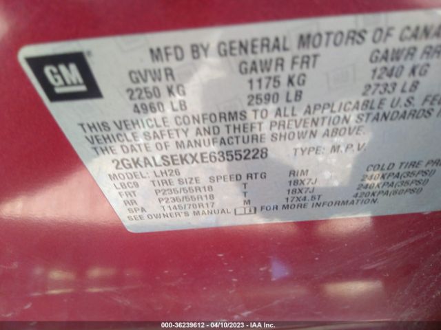2GKALSEKXE6355228 GMC Terrain Slt