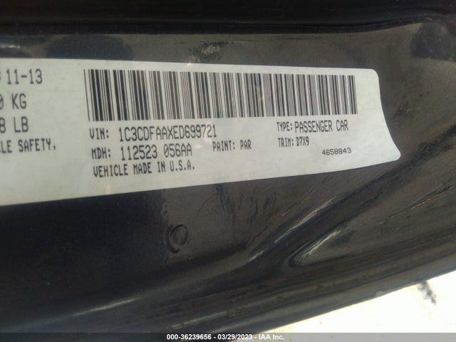 Dodge DART SE 2014 1C3CDFAAXED699721 Image 9