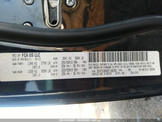 3C4PDDBG0GT106353 Dodge Journey Sxt