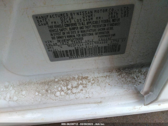 Nissan SENTRA S 2018 3N1AB7AP3JY290666 Image 10