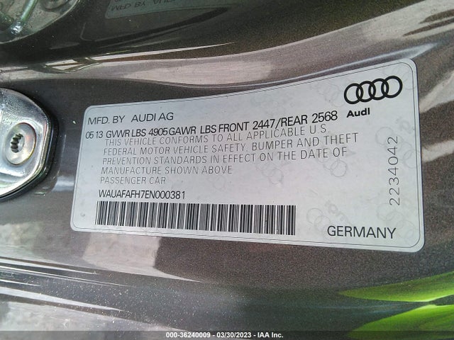 WAUAFAFH7EN000381 Audi A5 PREMIUM