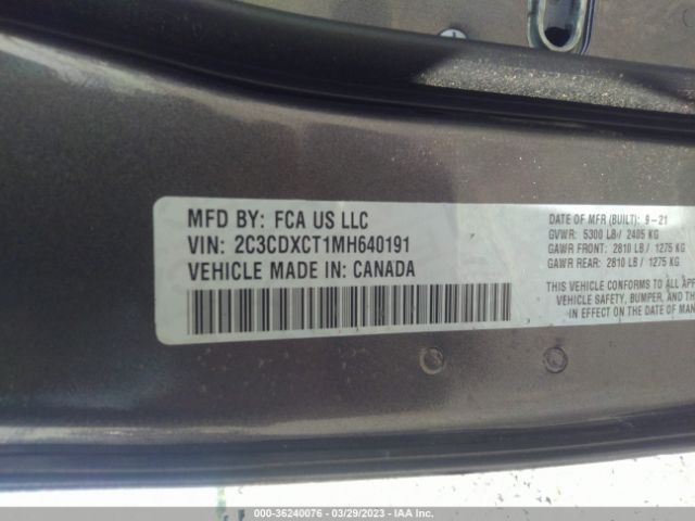 2C3CDXCT1MH640191 Dodge CHARGER R/T