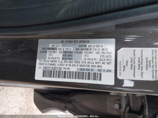 Mazda Cx-5 Touring 2016 JM3KE2CY8G0631345 Image 9