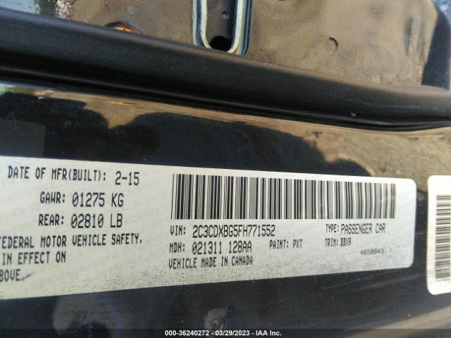 2C3CDXBG5FH771552 Dodge Charger Se