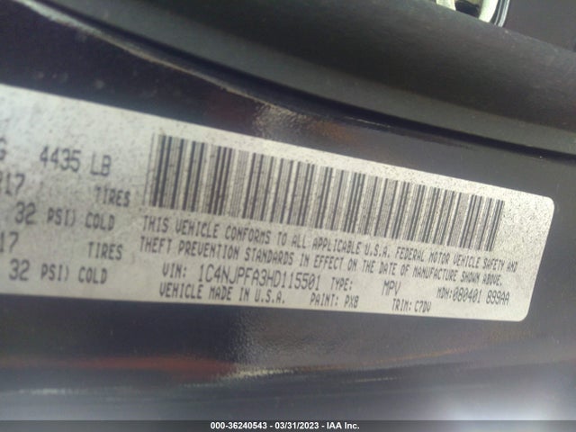 1C4NJPFA3HD115501 Jeep Patriot Latitude