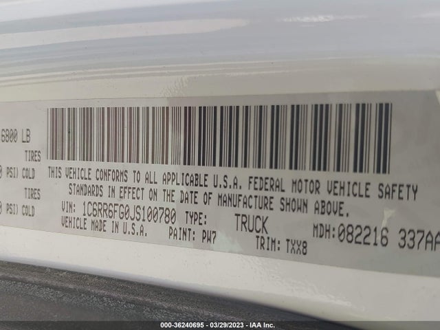 RAM 1500 Tradesman 2018 1C6RR6FG0JS100780 Image 11